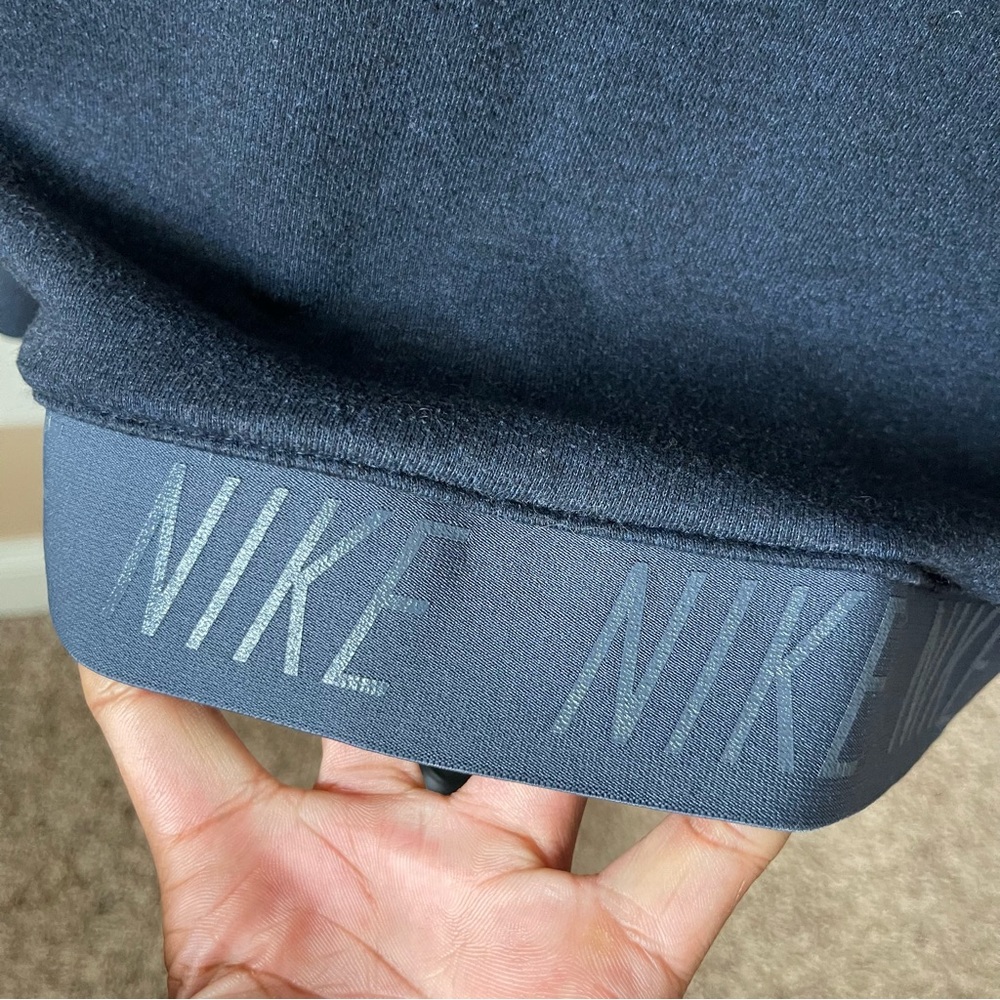 NIKE | Navy Blue Fleece Lined Cowl Neck Sweatshirt Sz L - Picture 7 of 12